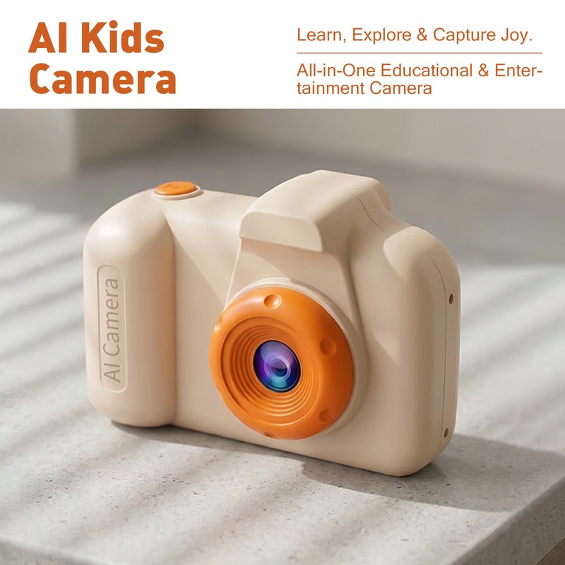 ARNSSIEN AI Kids Camera for Toddlers with AI Object Recognition,
