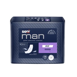 Seni Man Fit Male Incontinent Pad Breathable 3-1/2 X 15-7/10 Inch S-FT10-US1, 20 Ct