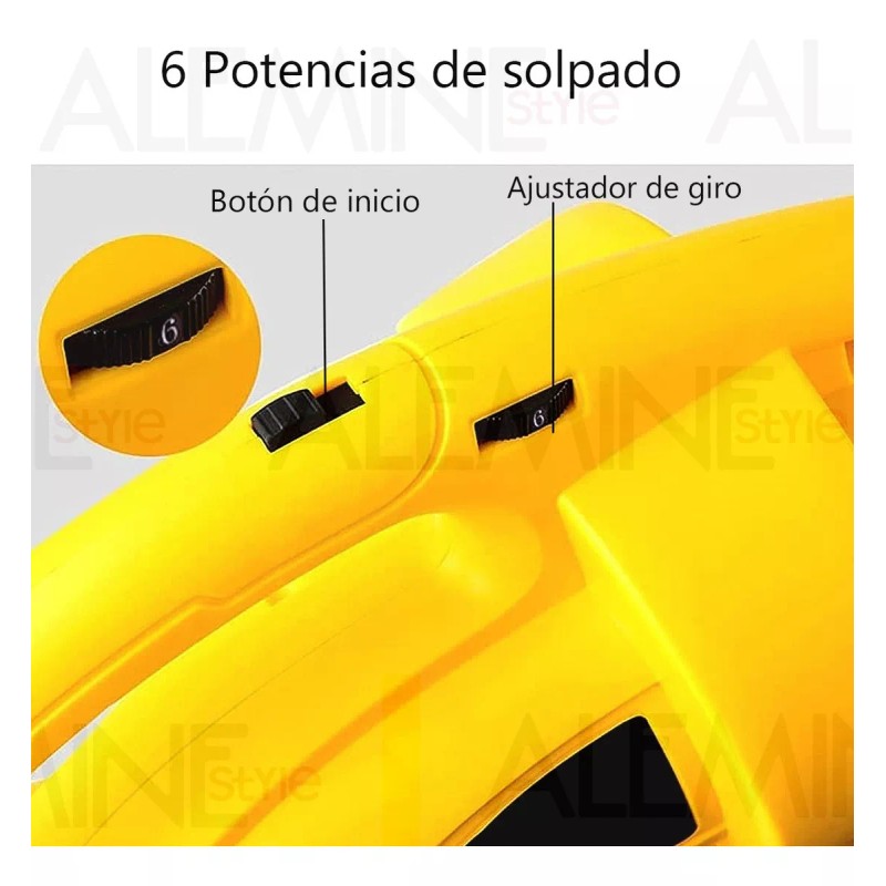 ALEMINE Sopladora Aspiradora Trituradora Electrica Bolsa Recolectora
