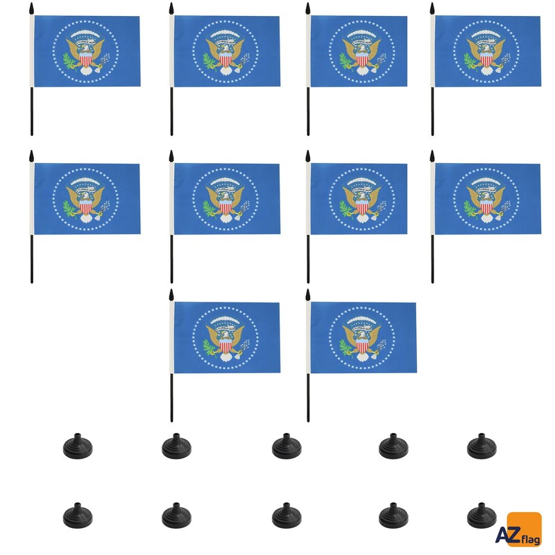 AZ FLAG - Set of 10 USA President Table Flag