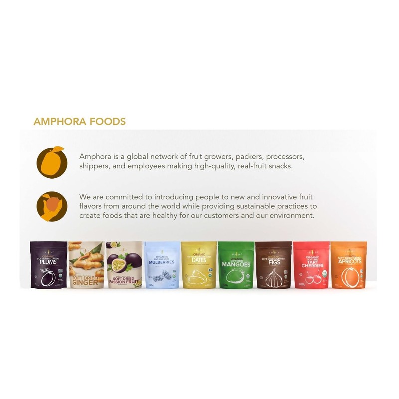 Amphora Soft Dried Passion Fruit Chunks 3.5 Oz Each (Pack