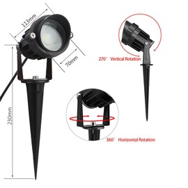 LAVAED 10W LED Landscape Lights 12V Pathway Spotlights Warm White Waterproof Uplight (6 Pack)