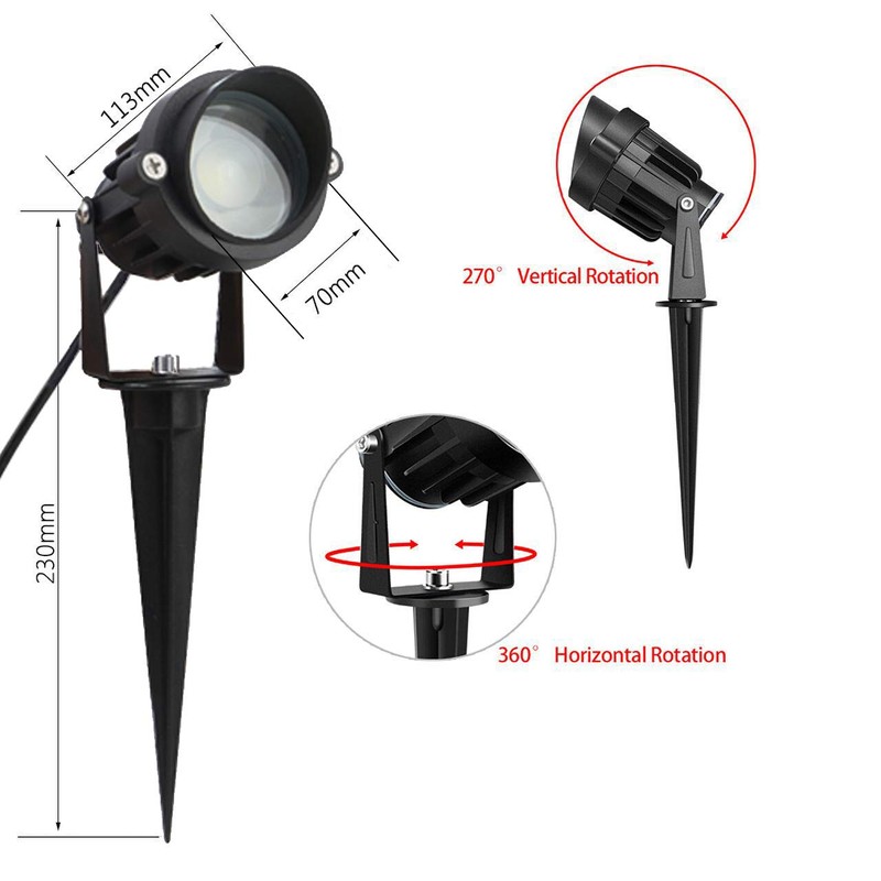 LAVAED 10W LED Landscape Lights 12V Pathway Spotlights Warm White