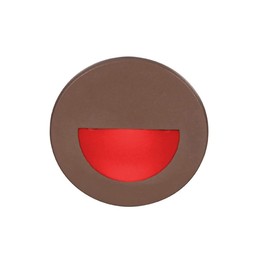 WAC Landscape Lighting, LEDme 120V LED Half-Round Indoor and Outdoor Step and Wall Light Red in Bronze