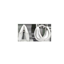 [D.Silver] Silver 925 twin line one-touch earrings silver / [D.Silver] 실버925 트윈 라인 원터치 귀걸이 실버