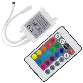 IR RGB Stripe Controller 24 Key, White, White