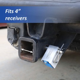 PACLOCK's UCS-80S-400 Trailer Hitch Lock, Buy American Act Compliant, 5/8" Pin for 4" Receivers, Stainless Steel, High Security 6-Pin Cylinder, 1 Lock Keyed to a Number U-Pick! w/ 2 Keys