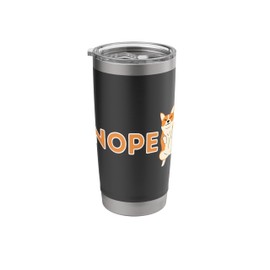 Nope Lazy Corgi - Cute Welsh Corgi Owner Dog Lover Stainless Steel Insulated Tumbler