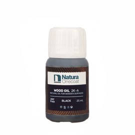 Natura Onecoat Wood Stain Oil, Sample, 25 mL (0.84 fl oz), Black, Easy to Apply, Very Low Odor, Linseed Oil, Interior Furniture&Flooring, Dries Fast, VOC/Solvent Free, Durable Hardwax Oil for Sampling