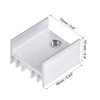 uxcell 16mm x 15mm x 10mm TO-220 Aluminum Heatsink for