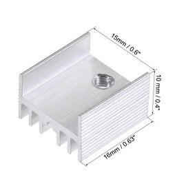 uxcell 16mm x 15mm x 10mm TO-220 Aluminum Heatsink for Cooling MOSFET Transistor Diodes 20pcs