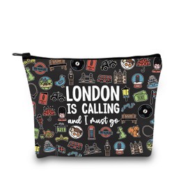 London Girls Weekend Gift London England UK Travel Souvenir Gift London Accessories Bag London Travel Toiletry Bag (Must Go London BLK EU)