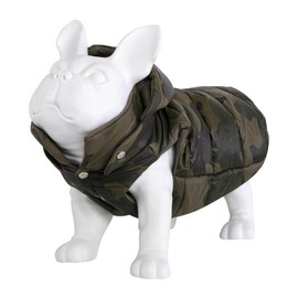Green Camouflage Puffer Vest for Dogs and Cats with Removable Hood Winter Dog Jacket Windproof Cold Weather Pet Clothing (X-Large)