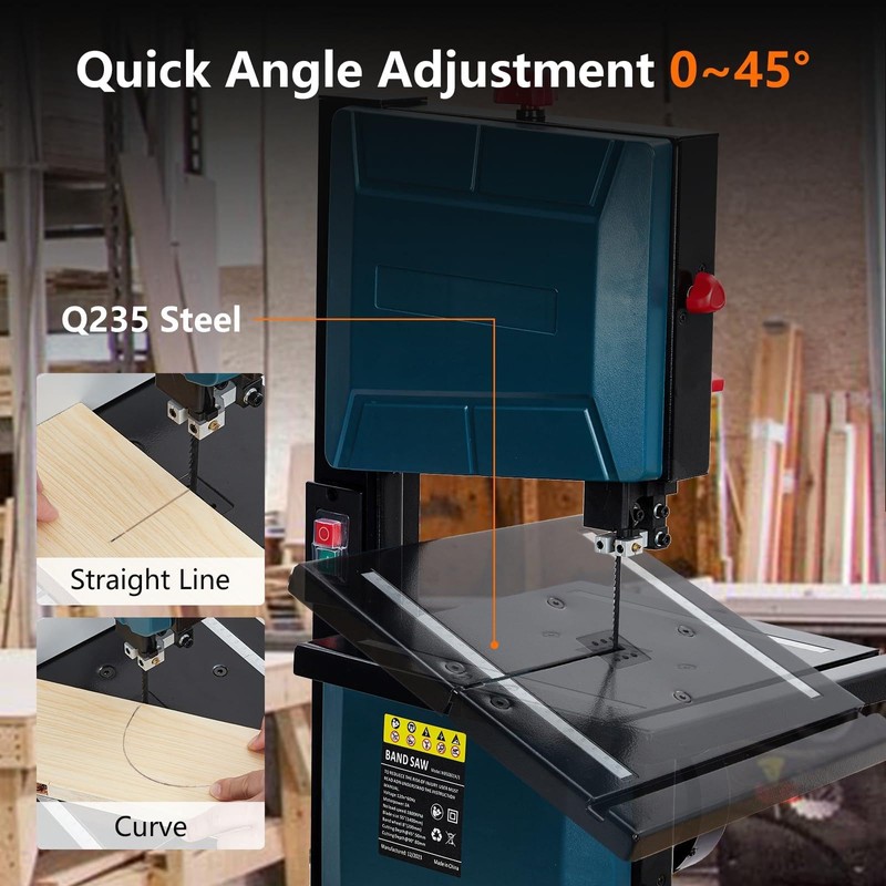MERXENG Powerful 8 Inch Band Saw with Accurate Multi-angle Cutting,