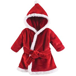 Hudson Baby - Bata de baño unisex de felpa para bebé, diseño con cara de animal, Santa Claus, talla única, 0-9 meses