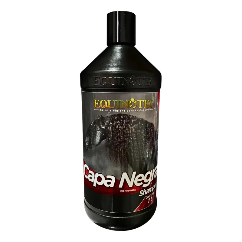 Shampoo Capa Negra 1l Equinotec Para Caballos