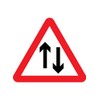 Caledonia Signs 67544N Two Way Traffic Sign, Aluminium, 400 mm x 400 mm