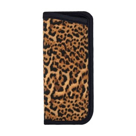 Giinly Leopard Print Glasses Case Eyeglass Sunglass Case Soft Pouch Slim Portable Eyeglasses Sleeve