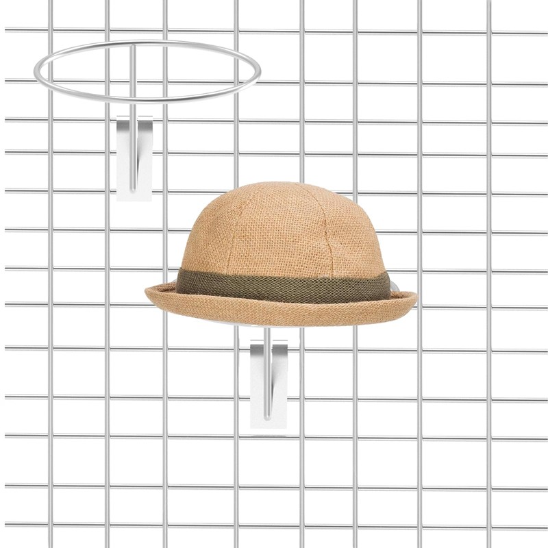 JoyHuaTrade 6 PCS Hat Displayer for Gridwall, Metal Gridwall Hat
