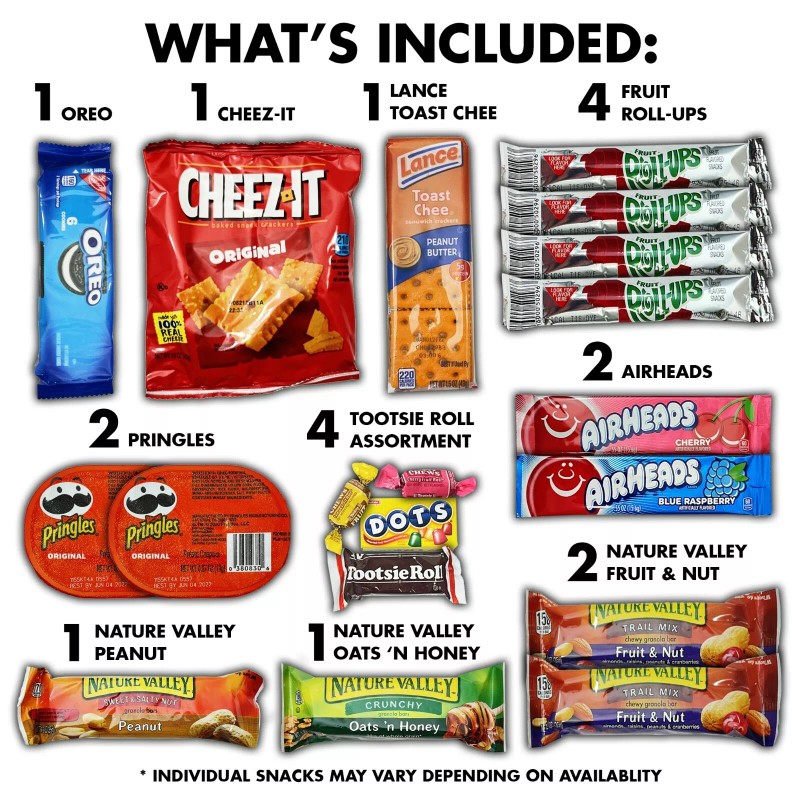 Fun Flavors Box Favorite Snack Box Cookies Candy Snack Circle