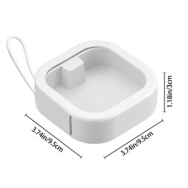 WEIMU 2-Pack Hair Tie Organizer, Portable Storage Box for Hair Accessories, Cotton Swab Dispenser and Q-tip Holder, Travel-Friendly Bathroom and Desktop Organizer with Lid (2PCS，White)