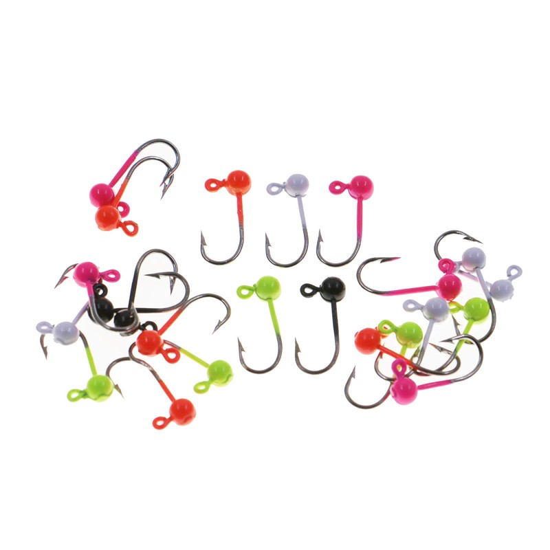 Temorah Fly Tying Jig Heads (Assorted, 1/32 OZ 50PCS)