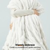 DREAMNINE Luxe Thick Fluffy Ruched Faux Rabbit Fur Throw Blanket
