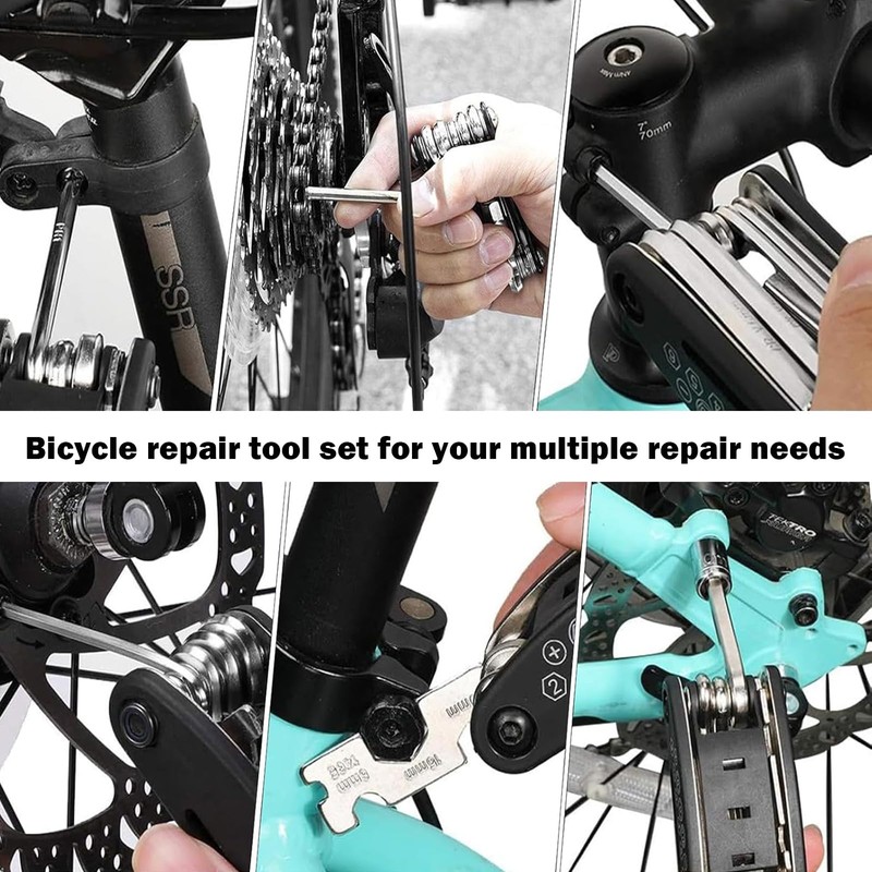 Docache Bicycle Repair Kit 16 in 1 Multi Tool with