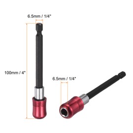 HARFINGTON 5pcs Magnetic Extension Chuck Adapter 4" 1/4 Inch Hex Shank Quick Release Bar Socket Screwdriver Bit Holder for Screwdriver Bits Nuts Drills Socket Driver Adapter