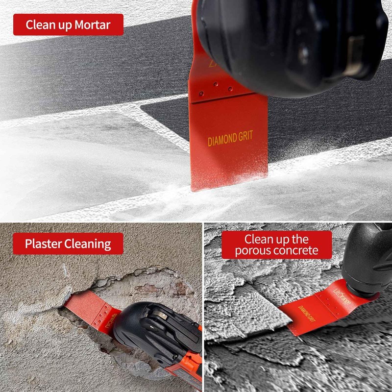 Litorange 8 Pcs Diamond Oscillating Blades, Oscillating Multi Tool Diamond
