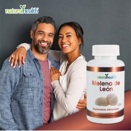 Natural Health - Melena de León. Fraasco con 60 cápsulas de 500 mg c/u. (1)