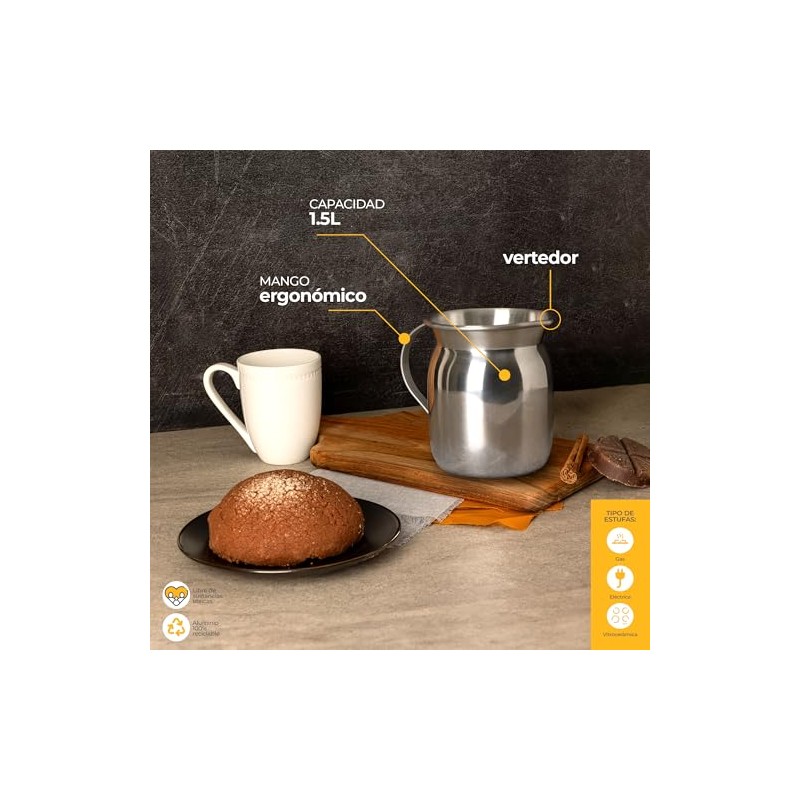 Ekco | Jarra Chocolatera de Aluminio 1.5 L