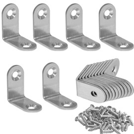 BESTU Angle Bracket, Shelf Bracket, Stainless Steel, Angle Bracket, L-Shaped, Stainless Steel Screws, Corner Brace, Joint Hardener, Right Angle Bracket, Universal Use, Includes Dedicated Screws, 0.8 x