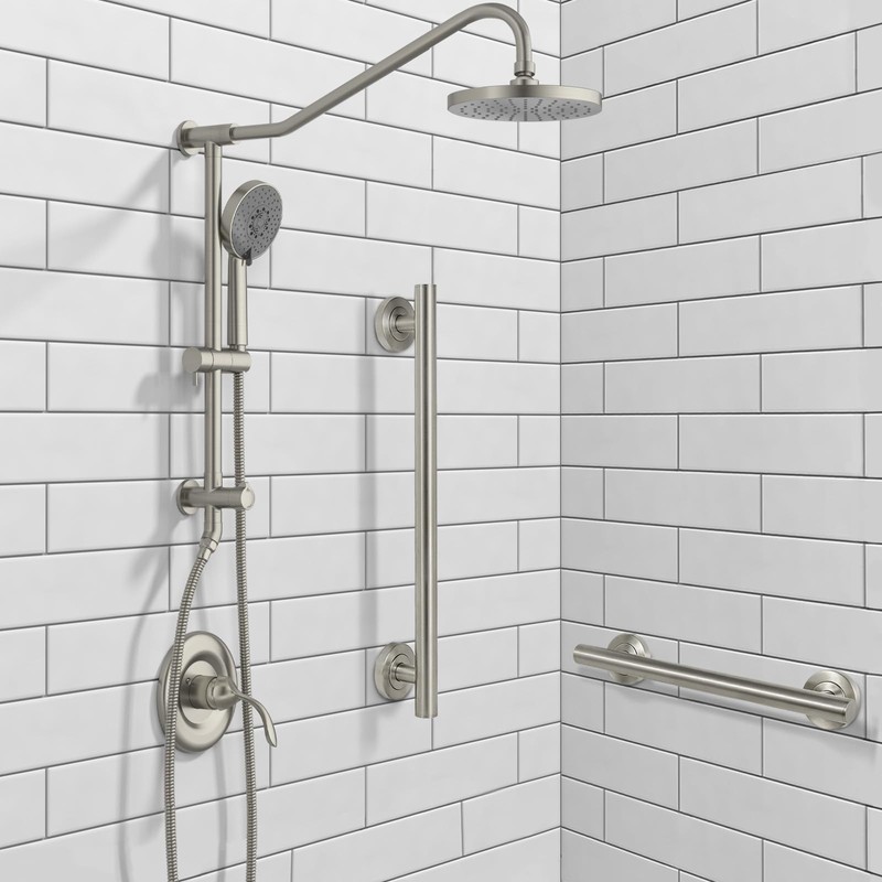 Lava Odoro Shower Grab Bar, Modern Stainless Steel Handicap Grab
