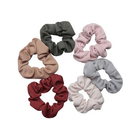 SOWAKA 6 Pcs Hair Scrunchies for Women No Crease Colorful Hair Ties Ponytail Holders Elastic Bands Accessories for Thick Thin Long Curly Hair Supplies