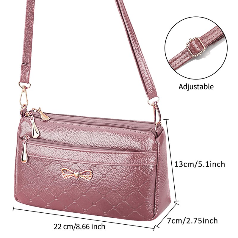 LassZone Small Crossbody Handbags for Women Soft Leather Crossbody Purse