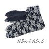 MiAn Women's Double Layer Lace Tabi Socks, Non-slip, Long Sleeves,