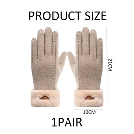 WUFGWBD 1 Pair Of Women'S Thermal Gloves, Finger Gloves, Cycling Gloves, Fleece Cold-Proof Gloves, Winter Outdoor Products