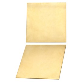 DTGN 150x150x1mm(LxWxT) Brass Sheets - 2Pack - Good for Making Machinery Parts - Metal Brass Plates