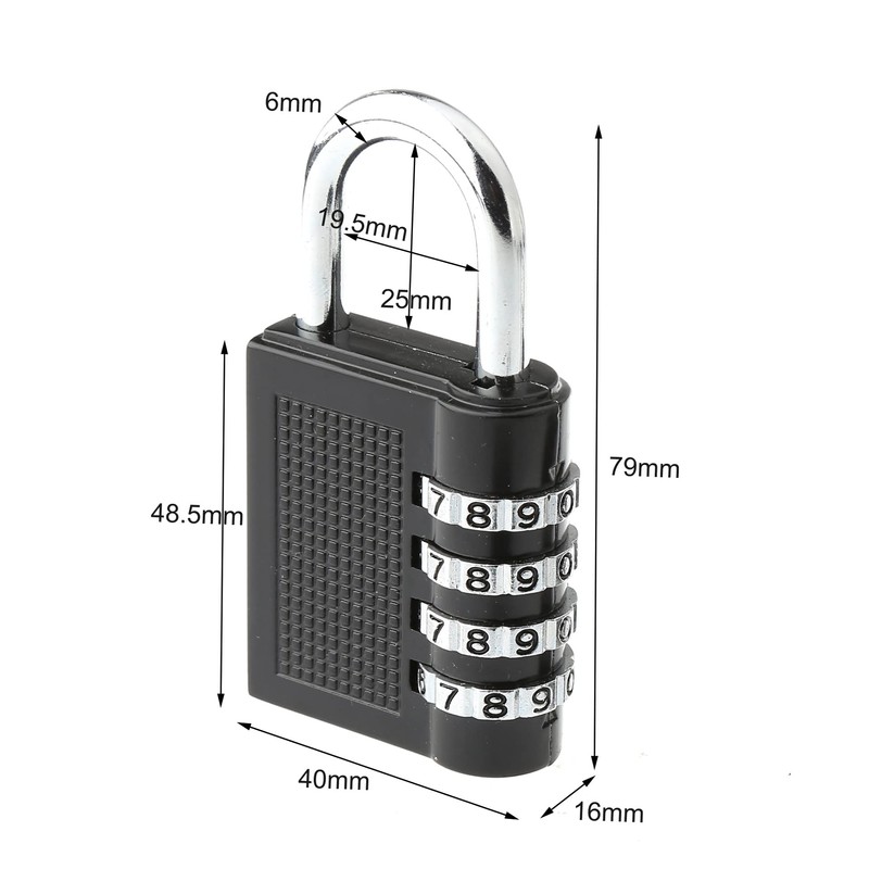 1 x Secure 4-Digit Combination Padlock for Gym, School, and