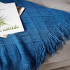 BOURINA Textured Solid Soft Sofa Throw Couch Cover Knitted Decorative