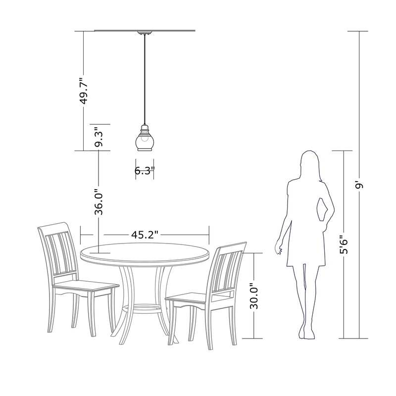 Jojospring Mariana Antique Black Mini Pendant with Cognac Round Glass