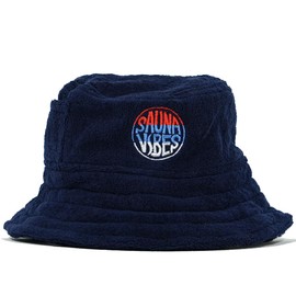 SAUNA VIBES Sauna Hat, Bucket Hat, Choose from 6 Types, Outdoor Use, Prevents Blurring of Hair, Prevents Hair Damage, Imabari Towel, Key Pocket, Men's, Women's, Sauna Vibes, navy
