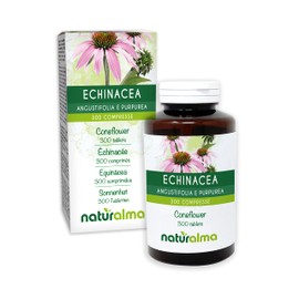 Sun hat (Echinacea angustifolia and purpurea) herb and roots natural alma | 150 g | 300 tablets of 500 mg | dietary supplement | natural and vegan