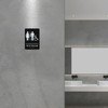 Self-Adhesive ADA Braille Unisex Restroom Signs or Bathroom door Signs