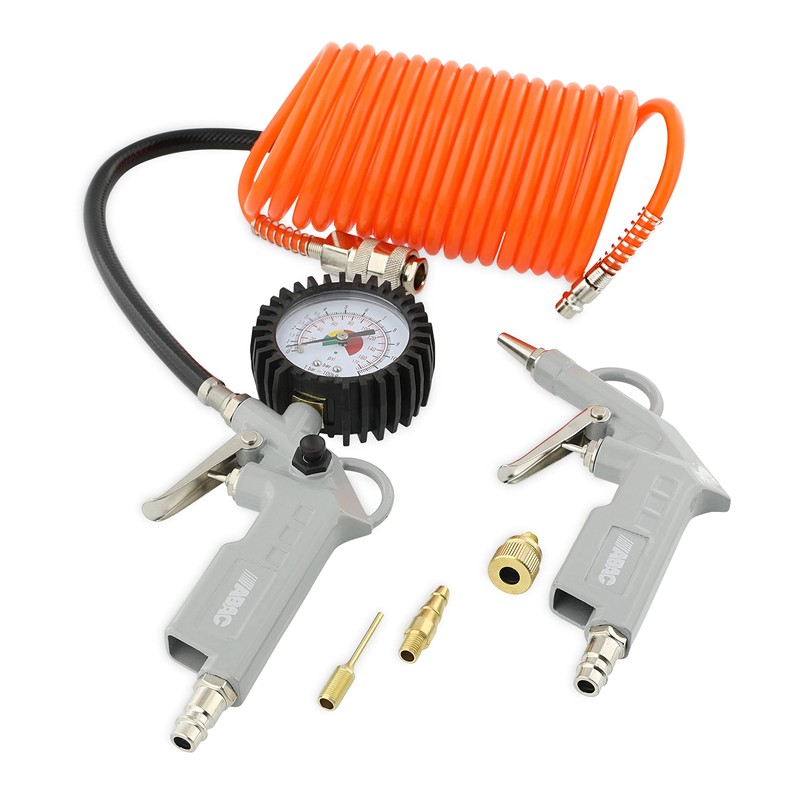 ABAC G-813 6-Piece Compressor Accessory Set, Includes Tyre Inflator with
