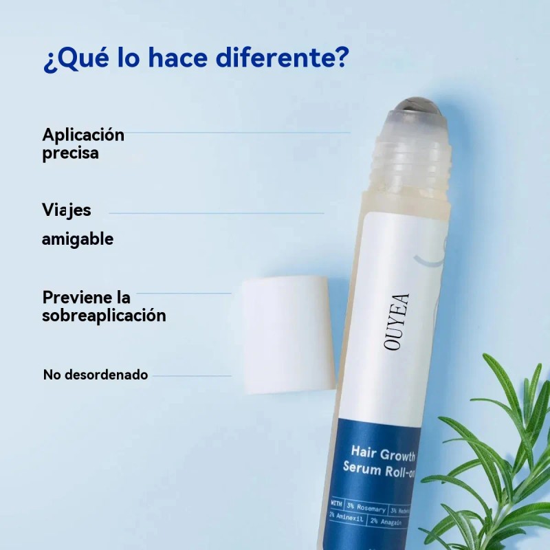 2pcs Rollo Para Crecimiento Del Cabello Ouyea Con Romero