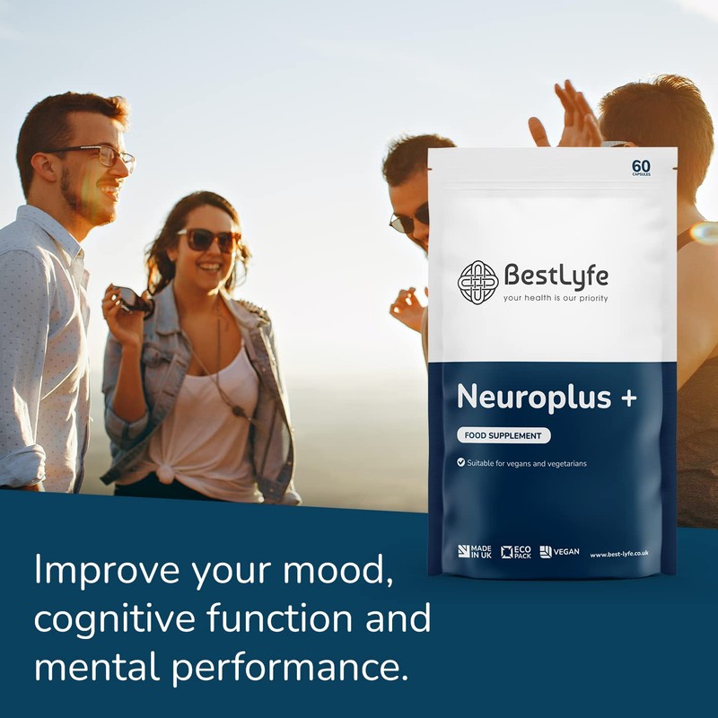 BestLyfe Neuroplus+ | 60 Vegan Caps | 13 Nootropic Ingredients