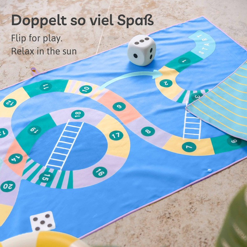 Quut Beach / Pool Towel for Kids with Game -