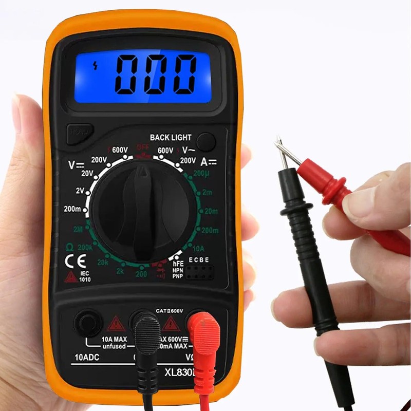 Electrical LCD Digital Multimeter Ohmmeter Multi OHM Tester AC DC